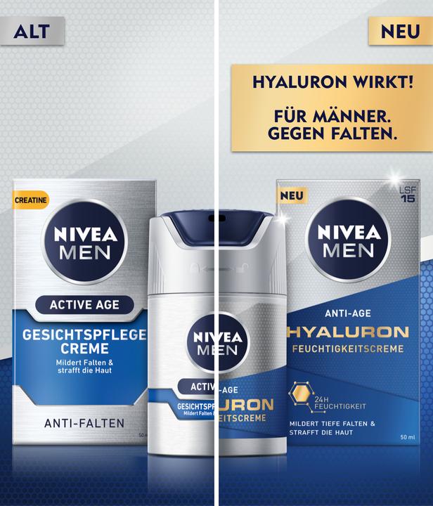 Image du produit NIVEA MEN Anti-Age Hyaluron (50 ml, Crème 24h, SPF 15)