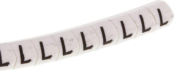 Produktbild HellermannTyton Kabelmarkierer 2,25-5,0mm "L" weiss (128 mm, 250 Stk.)