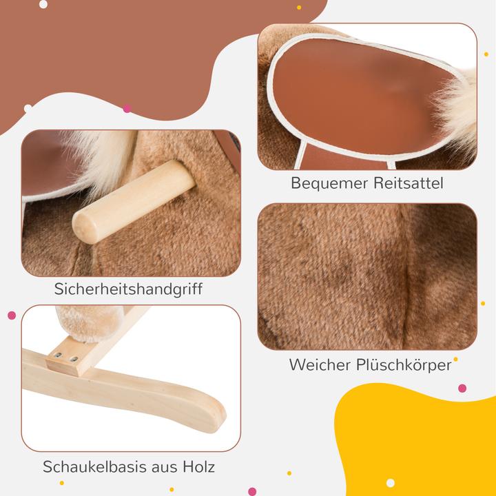 Actual product image Homcom Plush Rocking Horse for Children