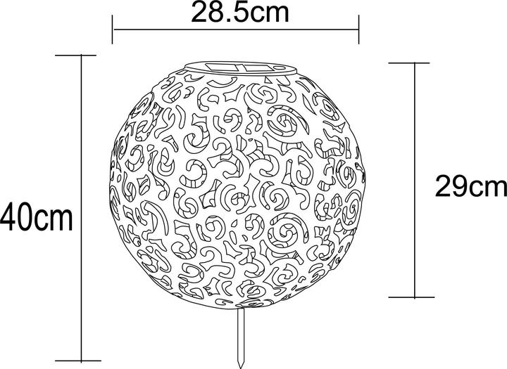 Productafbeelding Globo Zonnelampje Metaal Zilver, 1xled (1 x)