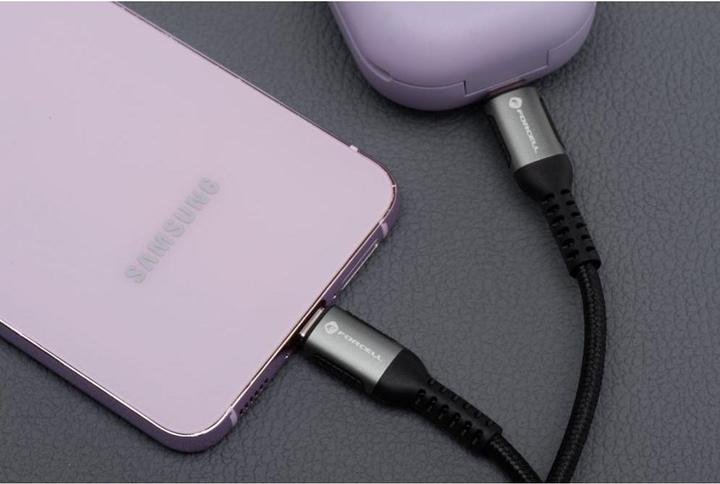 Actual product image Forcell Cable F-ENERGY C257 cable USB A to Lightning 2,4A 12W Cafule 3 m czarny (3 m, 12 W)