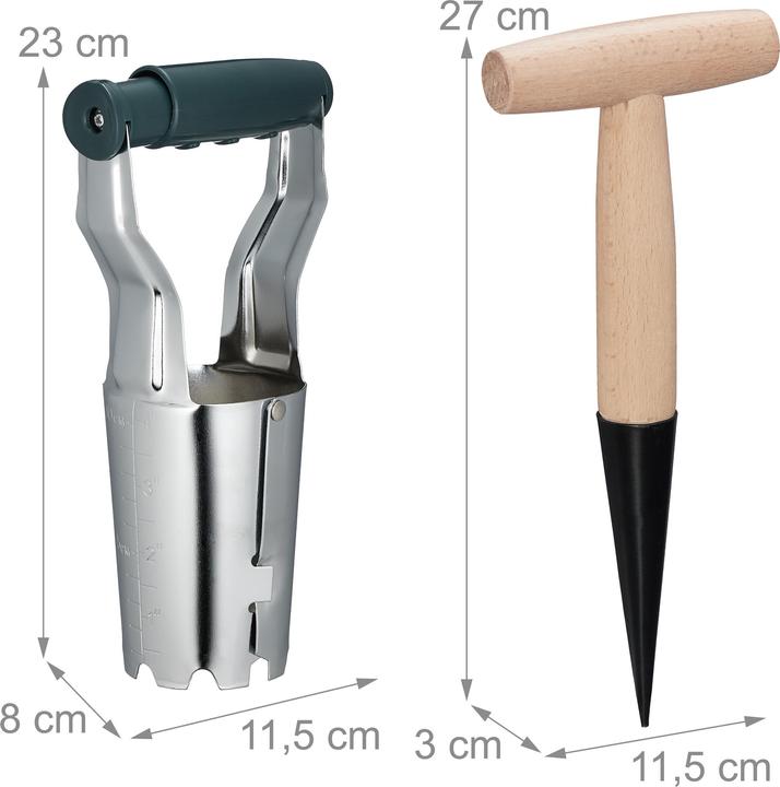 Actual product image Relaxdays 2-piece flower bulb planter set