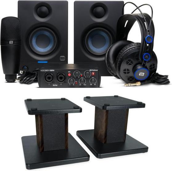 PreSonus Recording set Audiobox 96k Complete Bundle with speaker stands WN (USB)