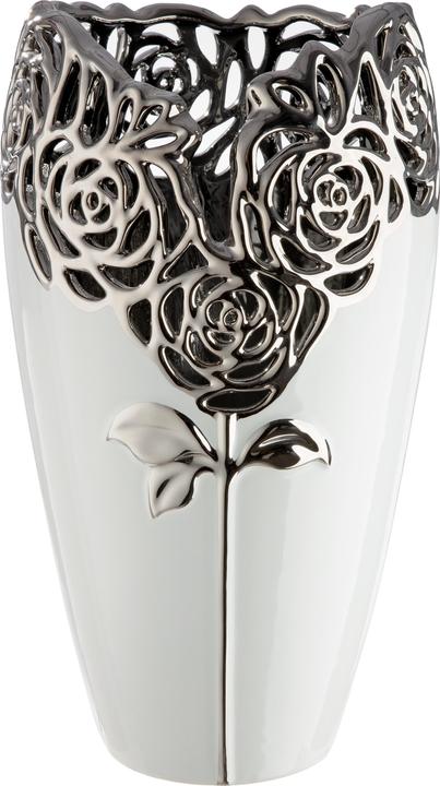 Weiss mit silberfarbenen Akzenten