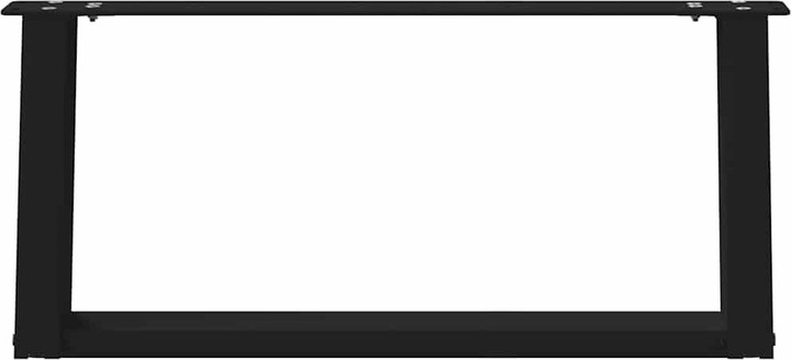 Produktbild VidaXL Couchtischbeine U-Form 2 Stk. Schwarz 70x(30-31) cm Stahl Tischbein