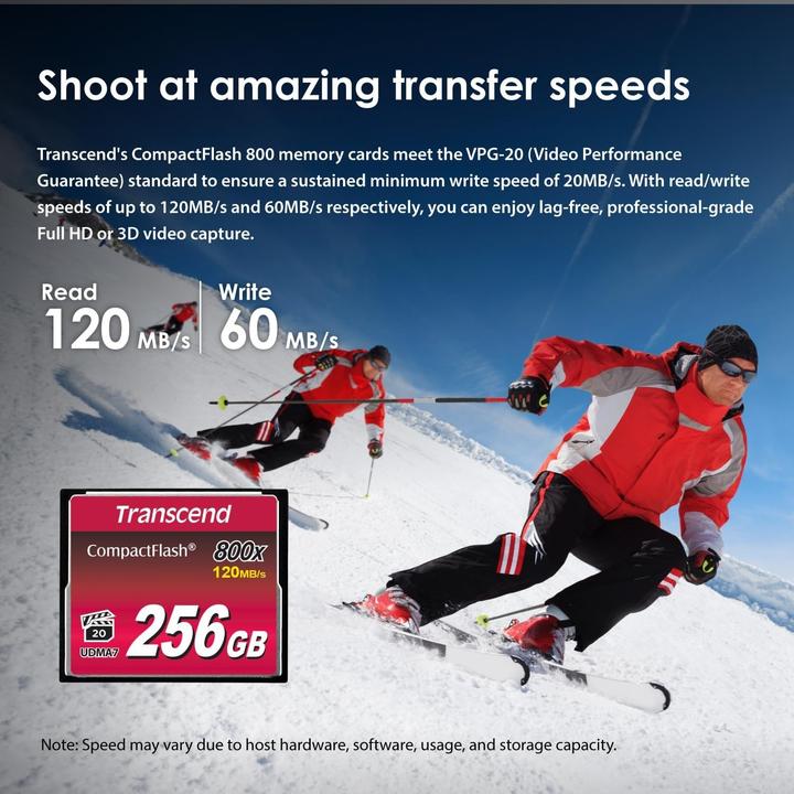 Produktbild Transcend CF Card 256GB MLC 800x R: 120M (256 GB, CF)
