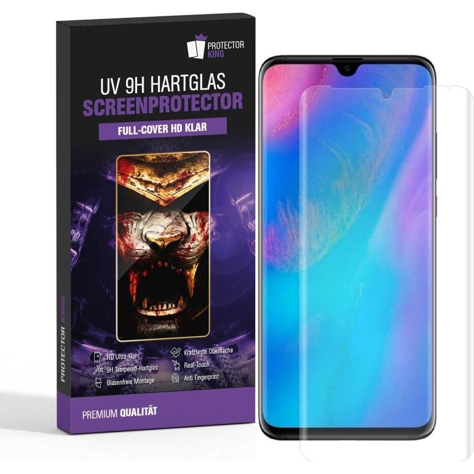 Protectorking 2x UV Liquid Echtes Tempered 9H Panzerhartglas 3D KLAR (6 Stück, Huawei P30 Pro), Smartphone Schutzfolie