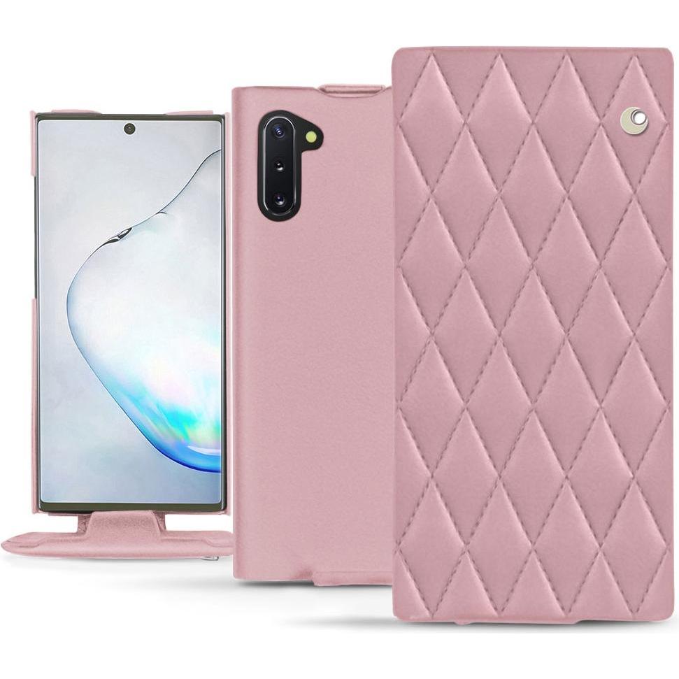 Noreve Lederschutzhülle vertikal (Samsung Galaxy Note 10), Smartphone Hülle, Rosa