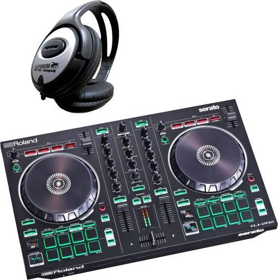 Produktbild Roland DJ-202 USB-DJ-Controller mit Kopfhörer