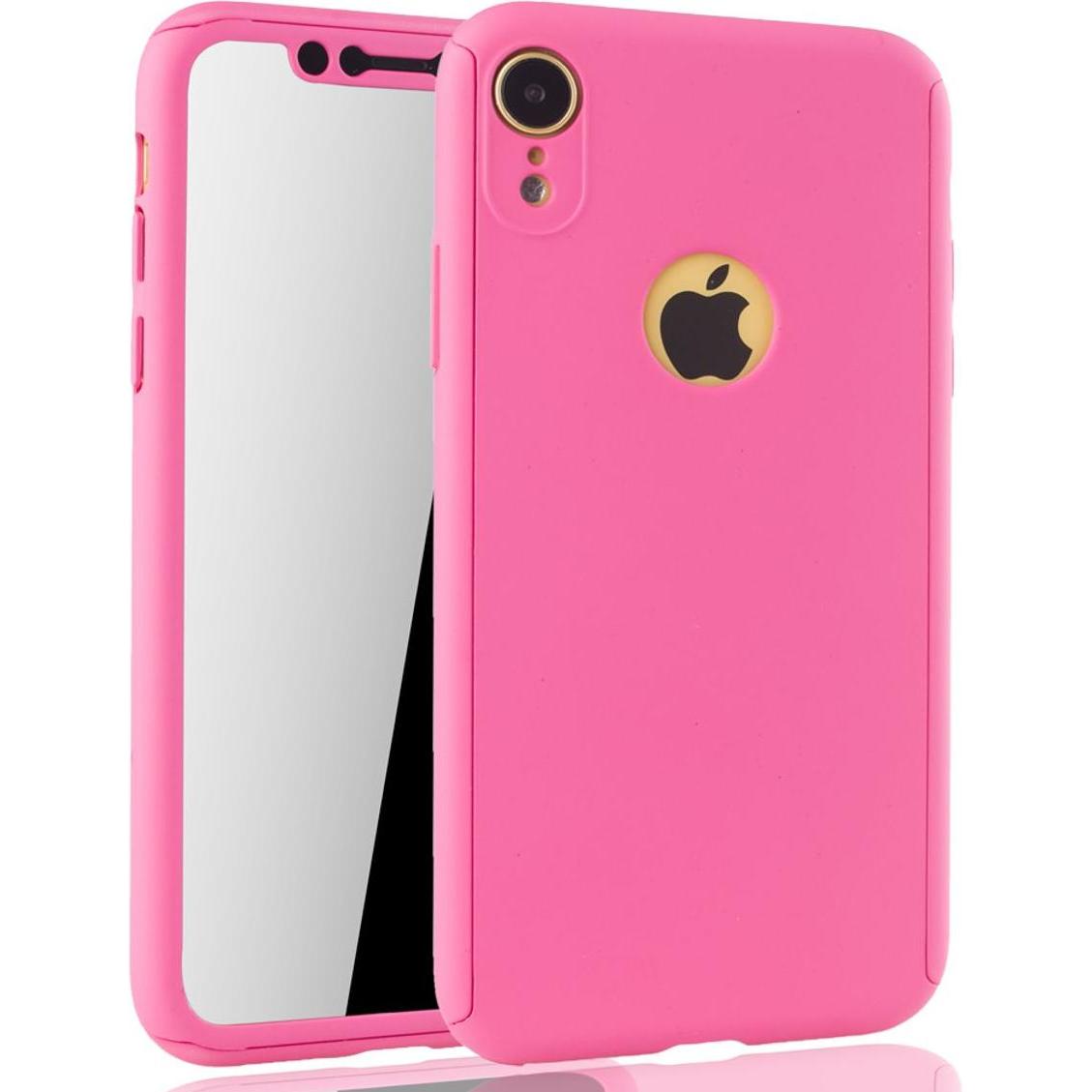 Thumbnail - König Design Hülle Handy Schutz für Apple iPhone XR Full Case Cover Displayschutz Bumper Pink (Apple iPhone XR), Smartph...