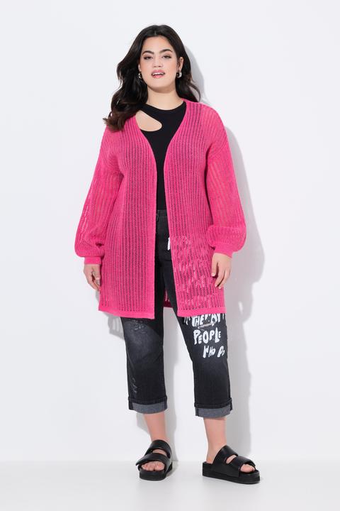 Produktbild Angel of Style Strickjacke, Boxy Passform, Lochstrick mit Glitzer (56)