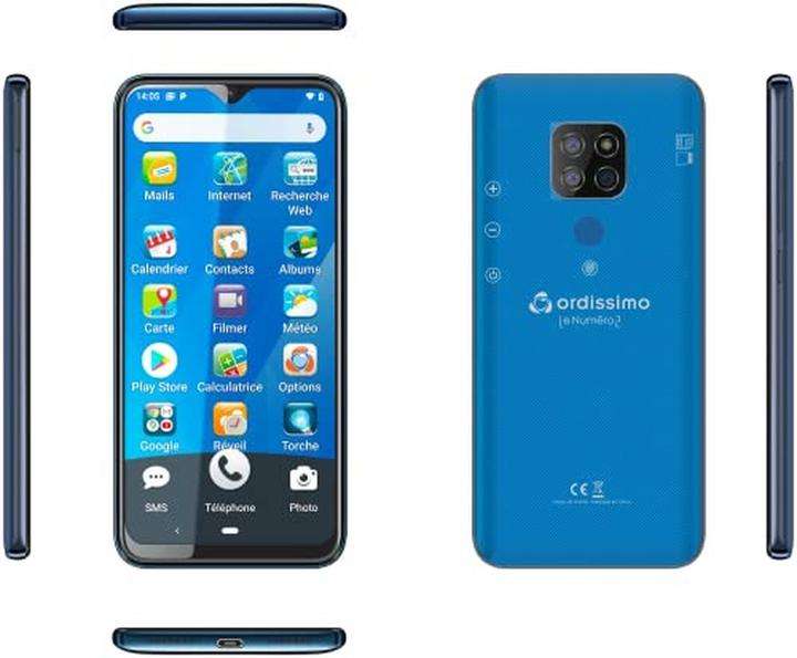 Produktbild Ordissimo Le Numéro 2 (64 GB, Blue, 6.30", Dual SIM, 4G)