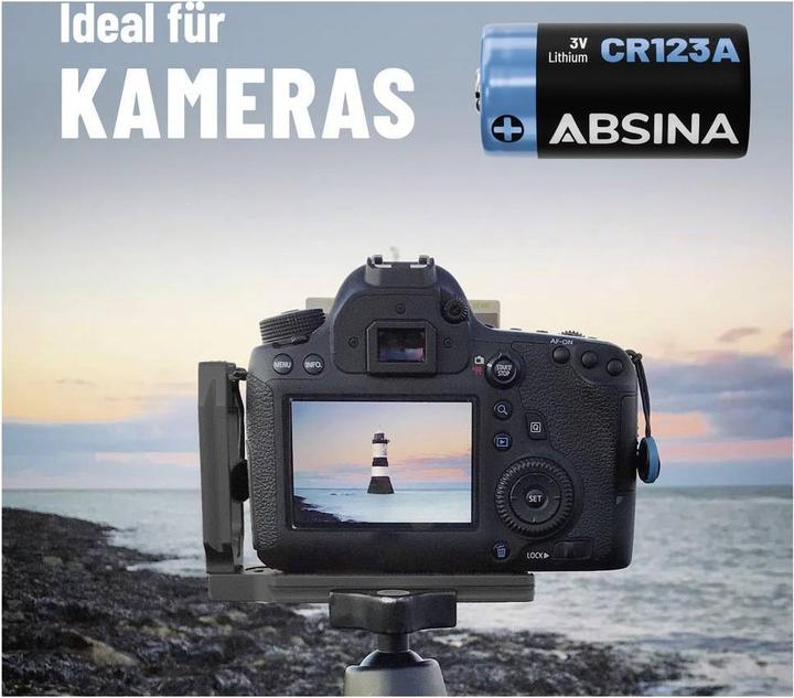 Productafbeelding Absina CR123A 4 stuks (4 Pcs., RCR123A, 1300 mAh)