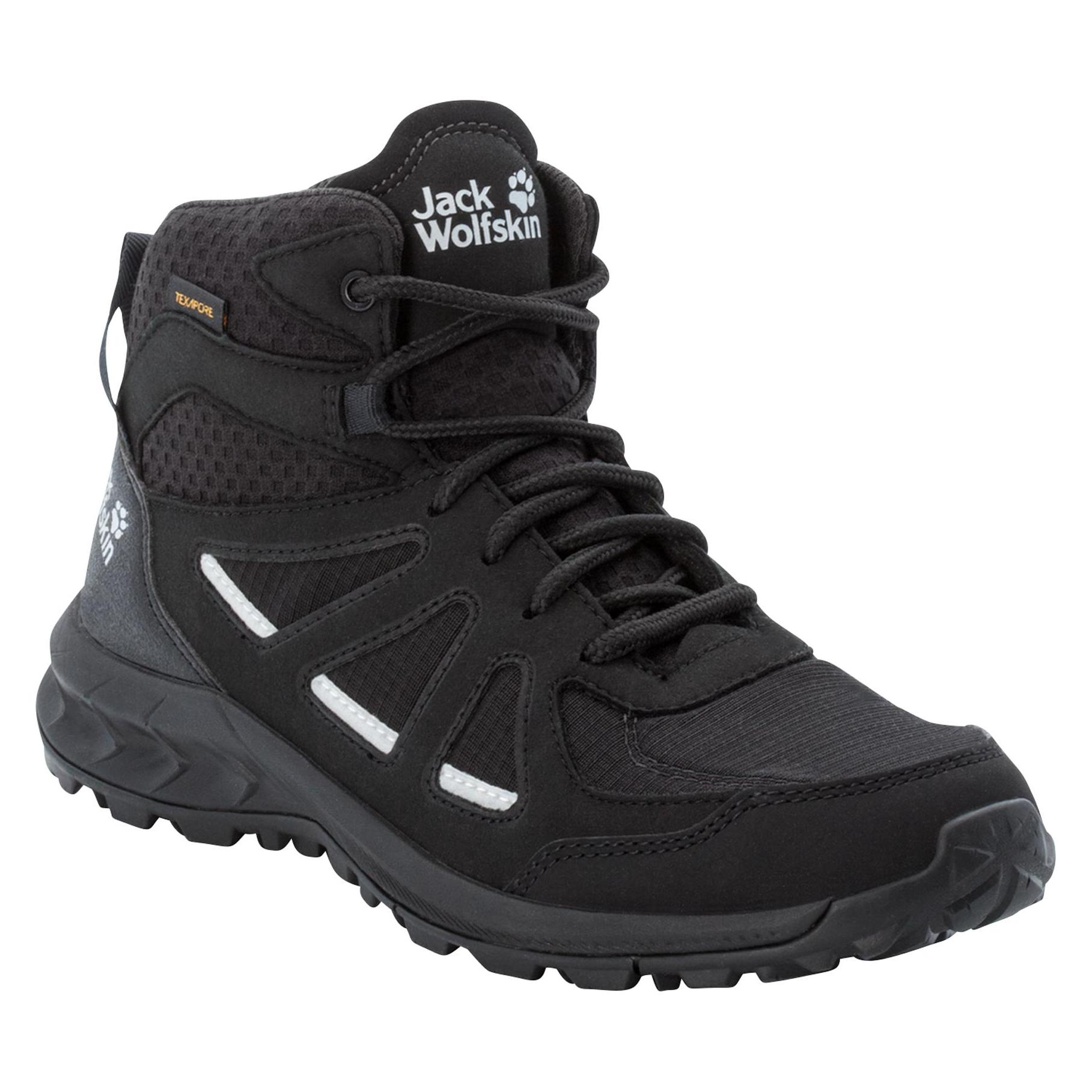 Jack Wolfskin, Damen, Wanderschuhe, Woodland 2 Texapore Mid W (37), Schwarz