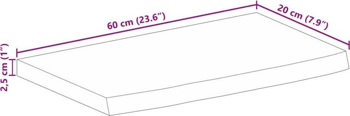 Image du produit vidaXL Tischplatte (60 x 20 cm)