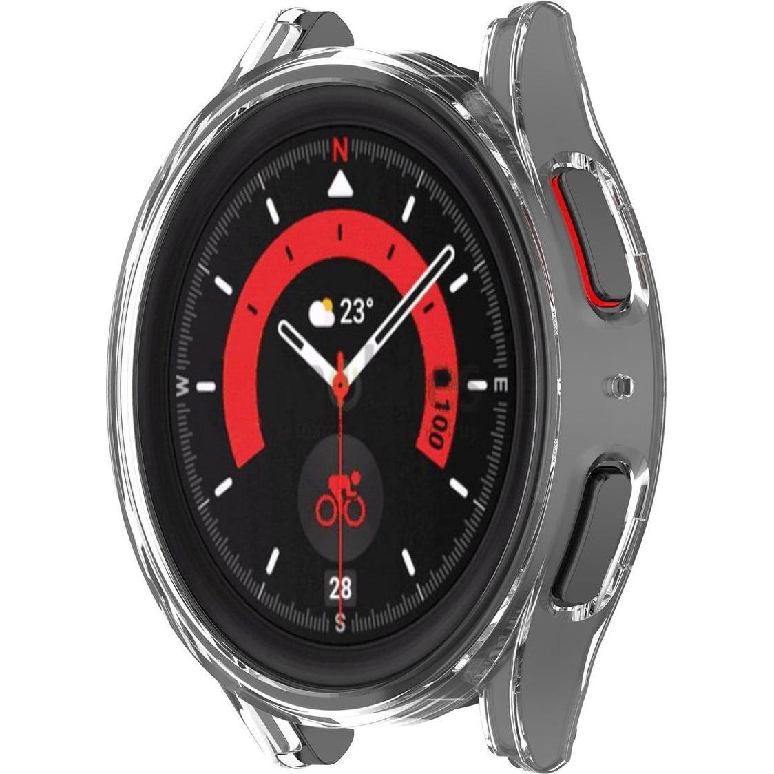 Thumbnail - König Design Schutz Tasche Hülle für Samsung Galaxy Watch 5 Pro 45mm Case Cover Bumper Etuis, Smartwatch Zubehör, Transp...