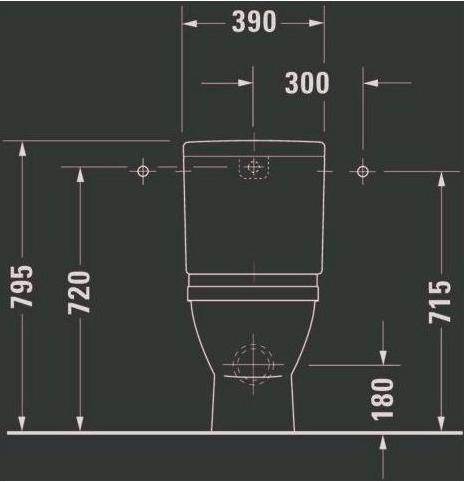 Produktbild Duravit Stand-WC-Kombination STARCK 3 ti. 360x655mm Ab se Ab waagerecht weiss