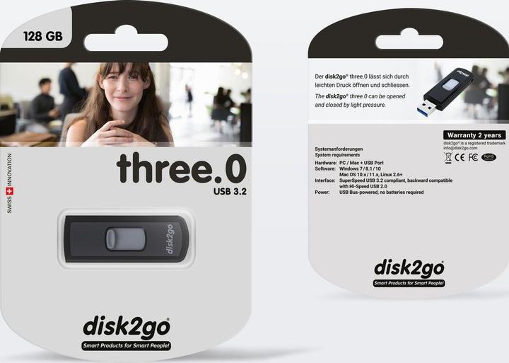 Produktbild Disk2go Three.O - USB 3.0 (128 GB, USB-A)