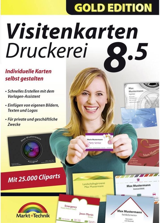 Actual product image Business Card Printer 8.5 Gold Edition (1 User, unlimited)