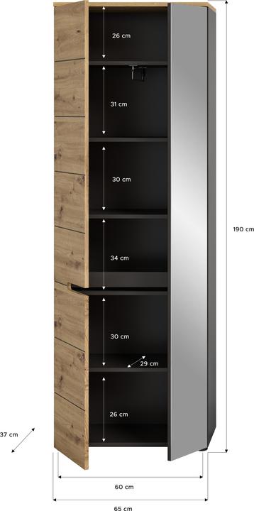 Produktbild Xonox Home Canu (65 x 37 x 190 cm)