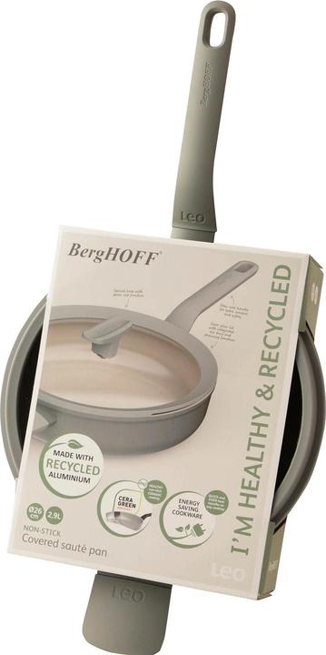 Produktbild BergHoff Leo Recycled Braadpan + Deksel (26 cm, Bräter + Schmortopf, Aluminium)