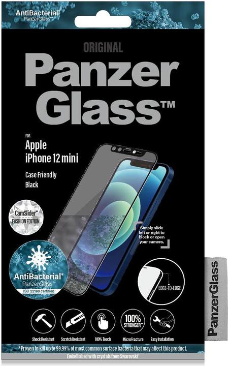Actual product image PanzerGlass Case Friendly Swarovski (1 Piece, Apple iPhone 12 mini)