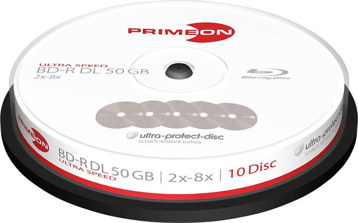 Actual product image Primeon BD-R 50GB Dual Layer 10er Spindle (10 x)