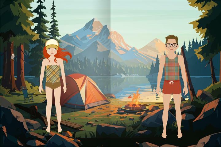 Produktbild Sticker-Anziehpuppen Metallic – Im Herbst