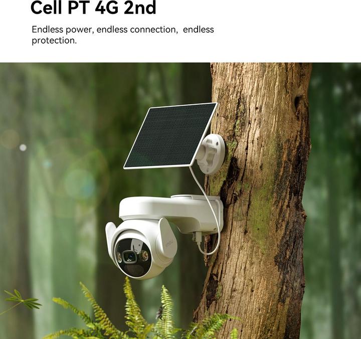 Actual product image Imou Cell PT 4G Kit 3MP Batteriebetriebene IP Kamera mit Solarpanel und SIM (2304 x 1296 Pixels)