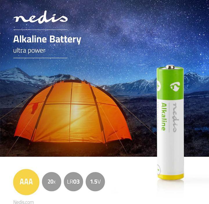 Actual product image Nedis Alkaline Battery AAA 1.5 V 2 0 pieces Box (20 pcs., AAA)