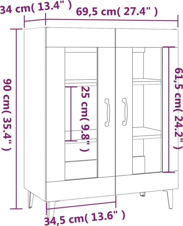 Image du produit vidaXL Sideboard (69.50 x 34 x 90 cm)