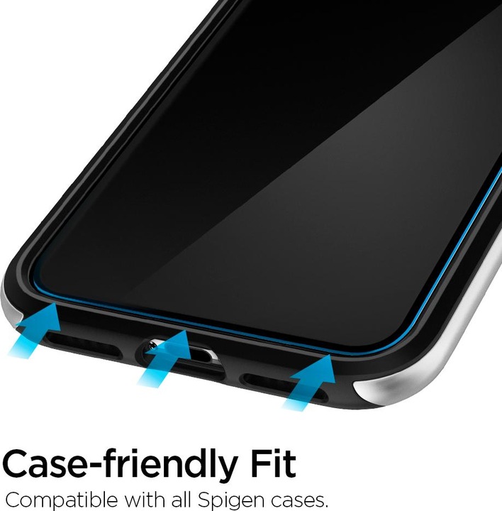 Actual product image Spigen Tempered Glass Alm Glas.Tr Slim 2-Pack Iphone 11 (2 Piece, Apple iPhone 11)