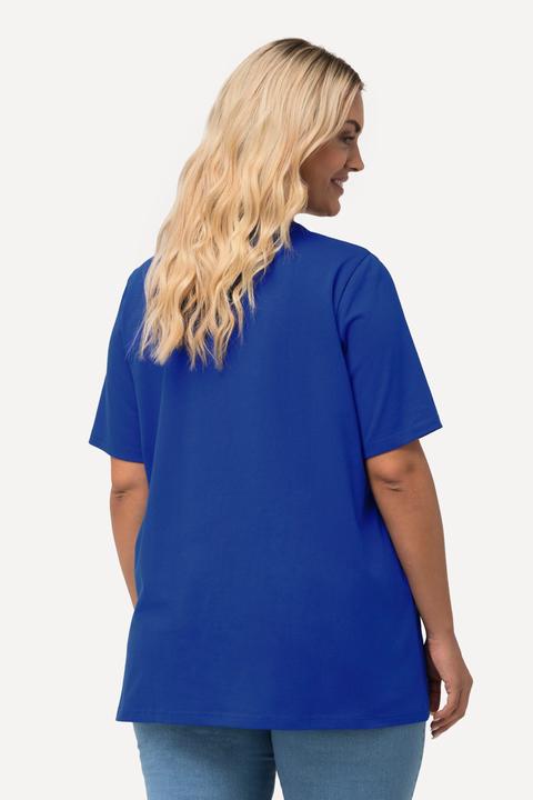 Image du produit Ulla Popken T-shirt à manches courtes et col carré. Coupe évasée (62)