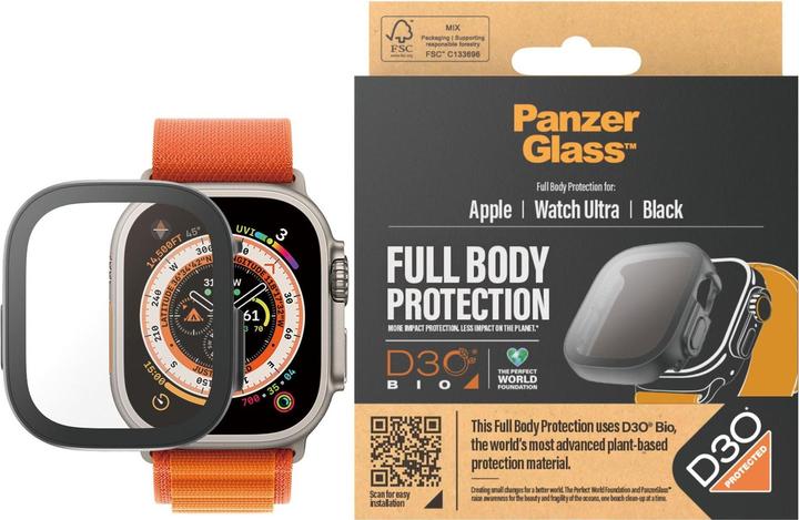Produktbild PanzerGlass Screen Protector Full Body Apple Watch 2023 49mm with D3O black (Apple Watch Ultra)