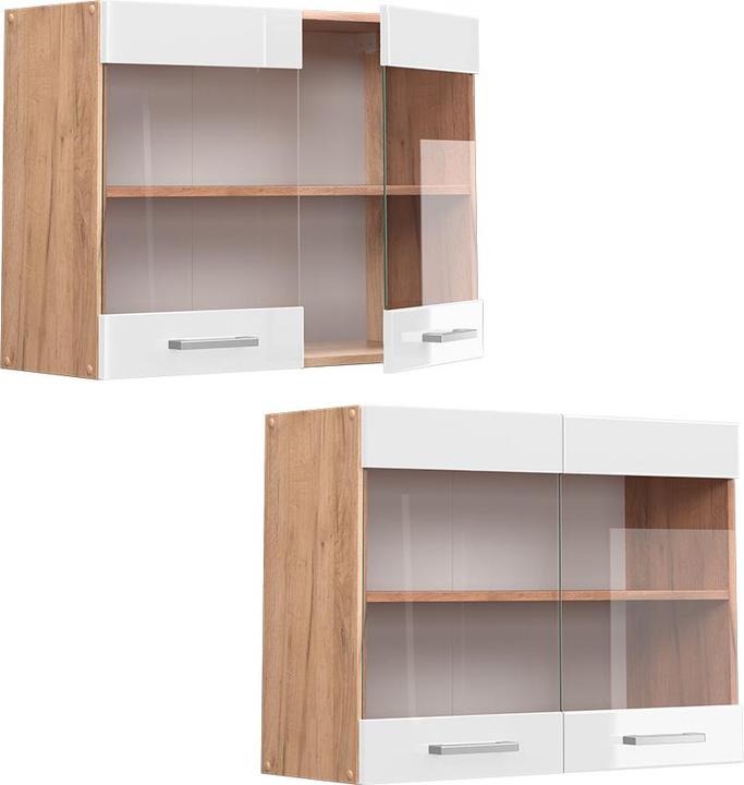 Goldkraft Eiche, Weiss, Weiss Hochglanz