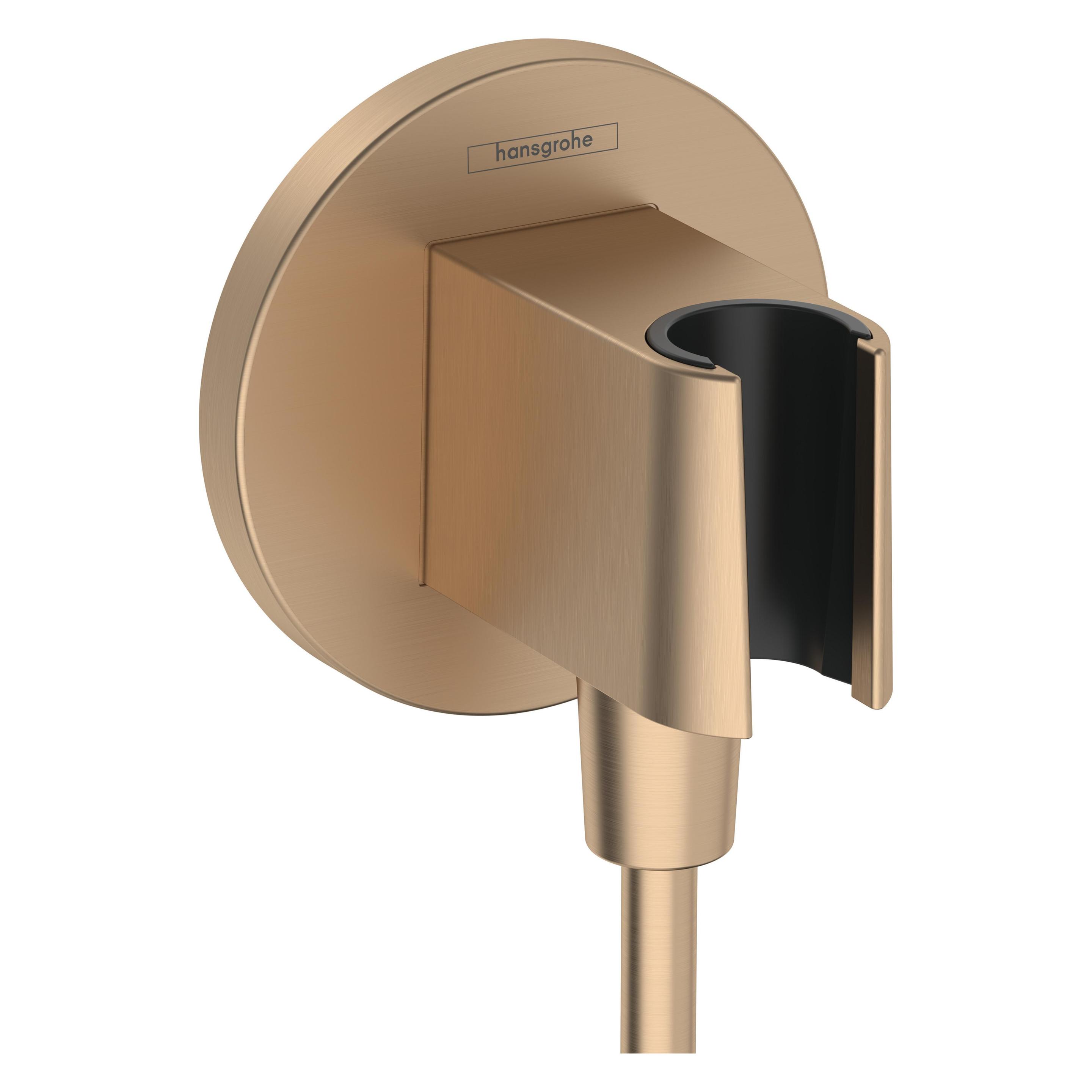 Hansgrohe, Badkamermeubels, Hg Wandaansluiting FixFit S Met Douchehouder Geborsteld Brons
