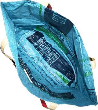 Produktbild Bekos Upcycling - Grosser Shopper XXL aus recycelten Futtersäcke Frosch gelb