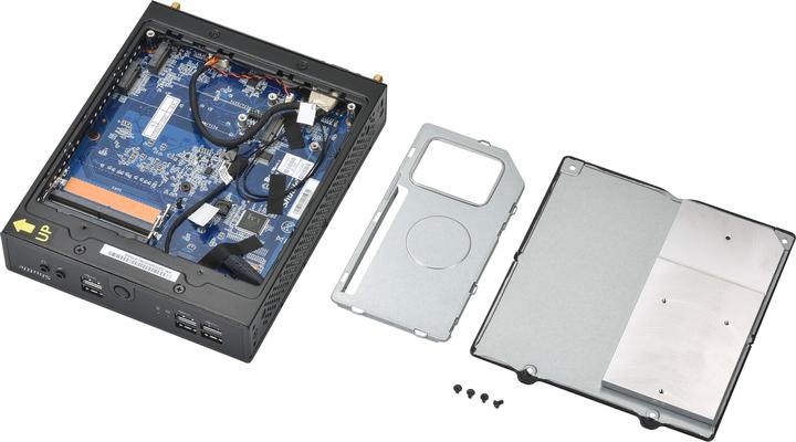 Image du produit Shuttle XPC slim Barebone DS50U, Intel Celeron 7305, 2x LAN (1x 2.5Gbit,1x 1Gbit), 1xCOM,1xHDMI,1xD (Intel Celeron 7305)