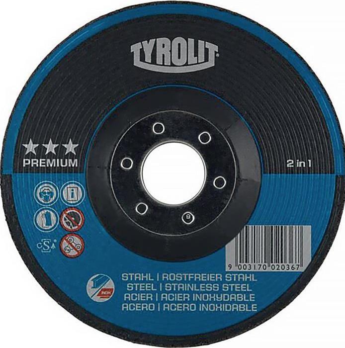 Tyrolit Mola PREMIUM 125x4x22,23mm foro a gomito 22,23 mm (30)