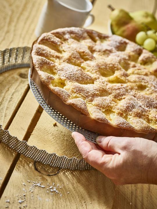 Produktbild de Buyer Geriff. Tortenform Edelstahl Perforiert 28x2.5 cm (28 cm)