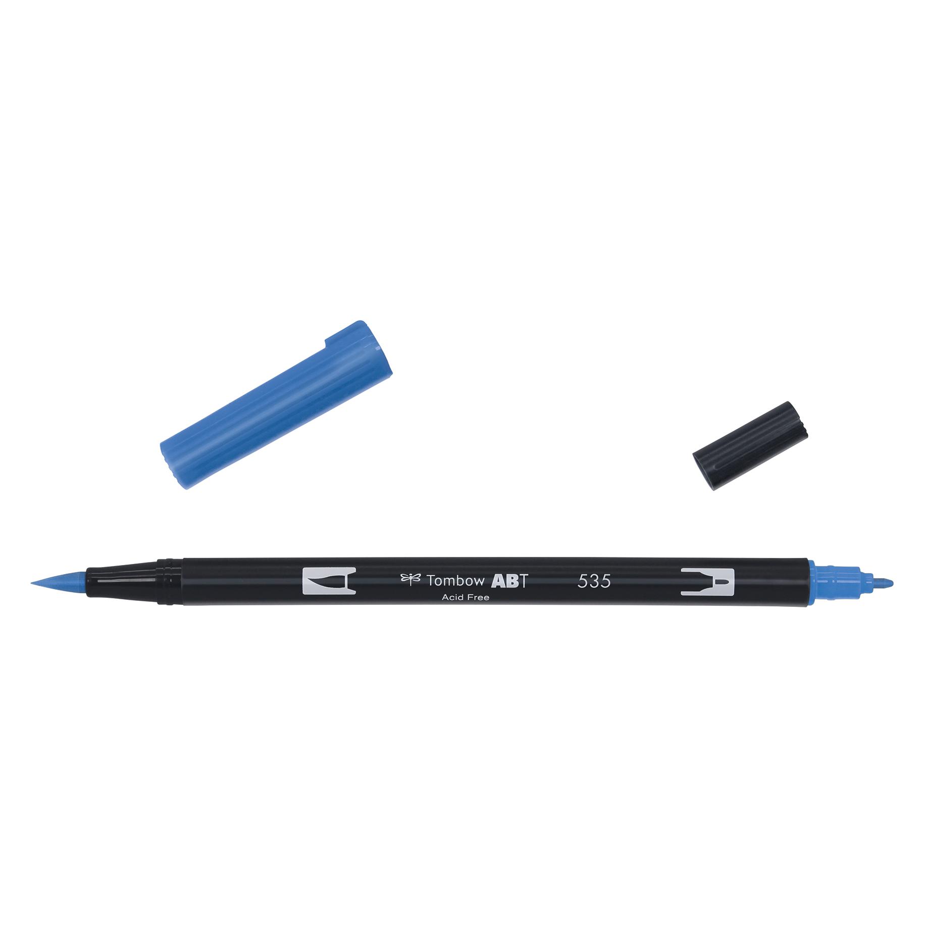 6 X Tombow Dual-Fasermaler Abt Mit Rundspitze/Pinselspitze Vobalt Blue