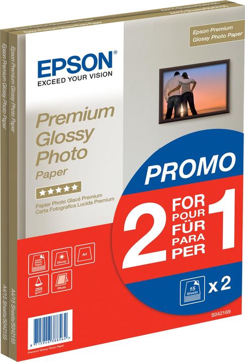 Image du produit Epson Premium Glossy (255 g/m², A4, 30 pcs)