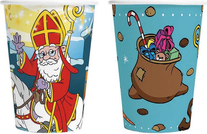 Produktbild Globos Europe Sinterklaas Pappbecher 210ml - 8 Stück. (8x)