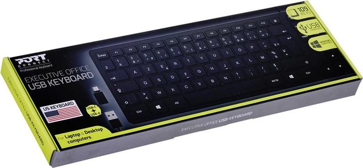 Image du produit Port Designs Clavier 900754-US Executive US USB QWERTZ Noir (US, Filaire)
