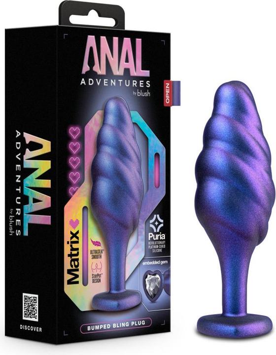 Produktbild Blush Anal Adventures Matrix Bumped Bling Analplug Saphir