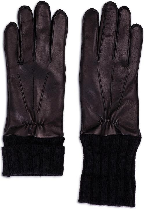 Actual product image Cash-Mere Lederhandschuhe mit Stulpen und Touchscreen tauglich (M)