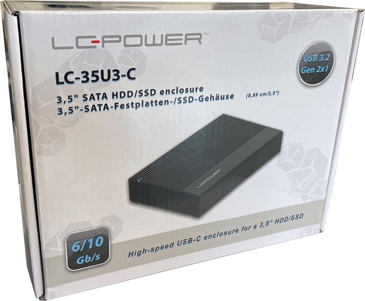 Image du produit LC-Power LC-25U3-C Boîtier pour disque dur / SSD Noir 2.5 (2.5")