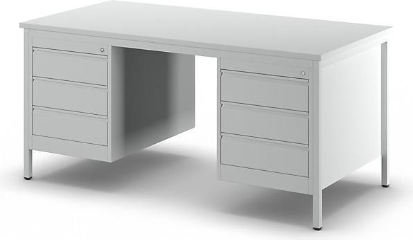 Actual product image eurokraft basic Master desk, light gray (160 cm, 80 cm)