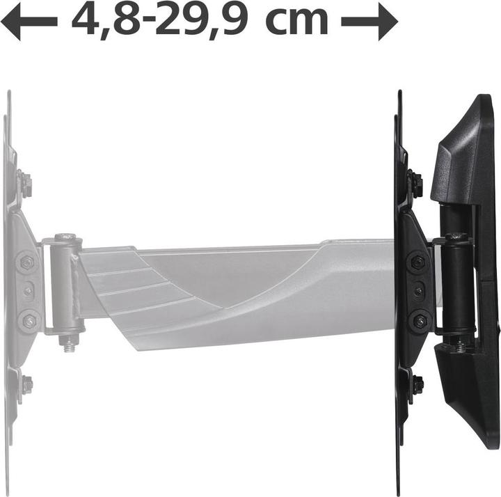 Immagine prodotto Hama Supporto a parete per TV, girevole, inclinabile, 122 cm (48") fino a 35 kg (Muro, 48", 35 kg)