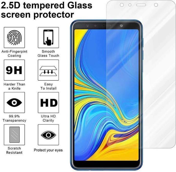 Actual product image Cadorabo Display protection glass for Samsung Galaxy A7 2018 (1 pcs., Samsung Galaxy A7 (2018))